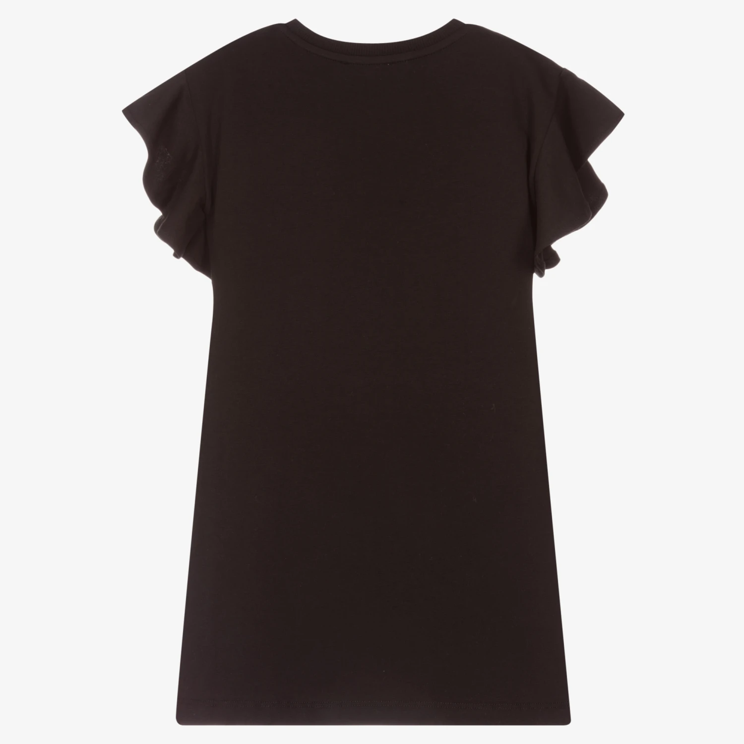 Moschino Kid-Teen Black Teddy Bear Cotton Dress 2 Moschino Kid-Teen Black Teddy Bear Cotton Dress - Image 2