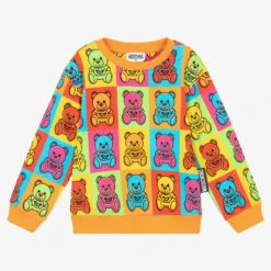 Moschino Kid-Teen Colourful Teddy Bear Logo Sweatshirt