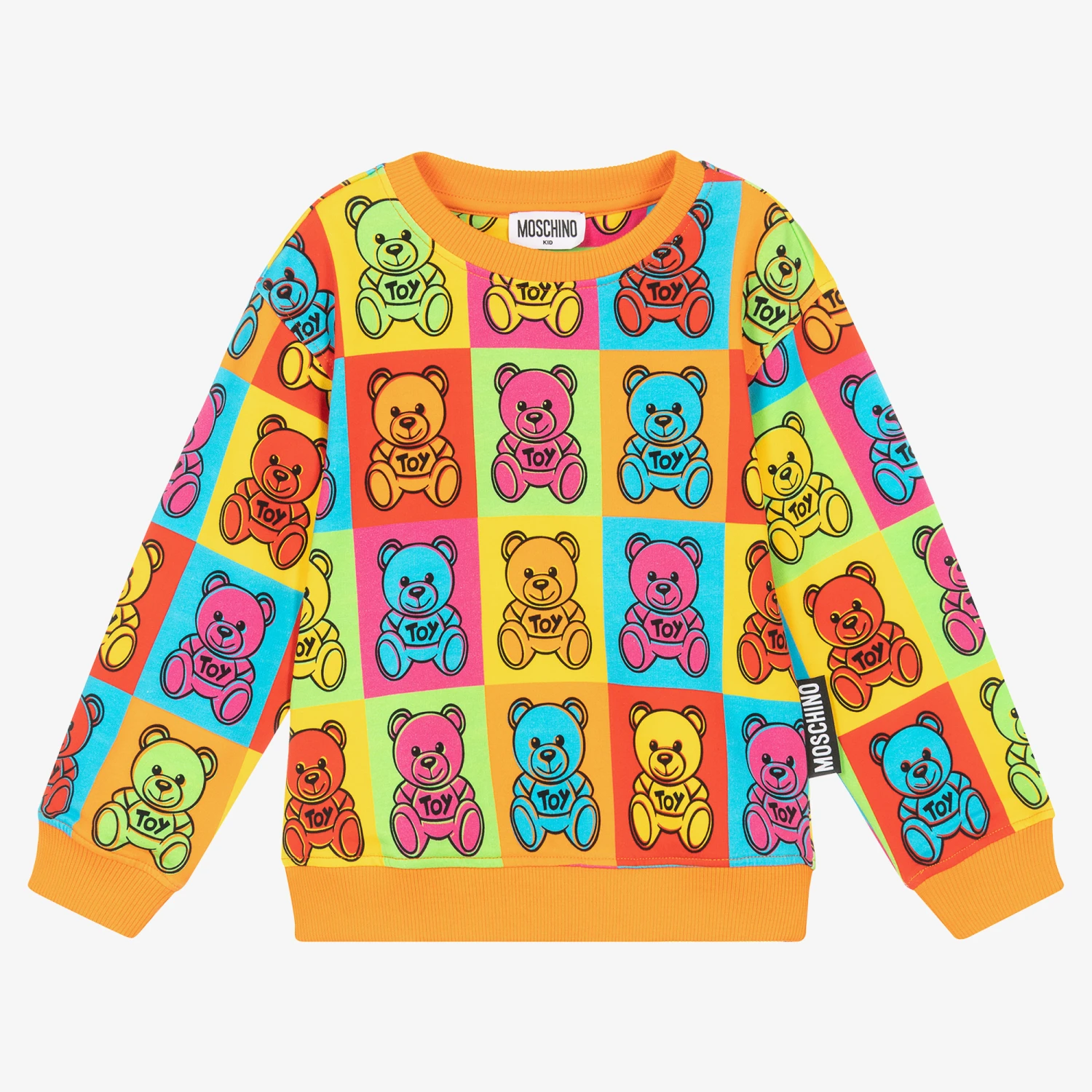 Moschino Kid-Teen Colourful Teddy Bear Logo Sweatshirt 1 Moschino Kid-Teen Colourful Teddy Bear Logo Sweatshirt
