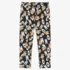 Moschino Kid-Teen Girls Black Cotton Teddy Bear Logo Leggings
