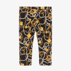 Moschino Baby Girls Black & Gold Cotton Logo Leggings -Deals Whimsy Collection Store moschino girls black gold cotton logo leggings 537326 9ff124adc494f4b827b83e8d91edd3f9d419b0a0