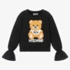 Moschino Kid-Teen Girls Black Logo Sweatshirt