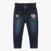 Moschino Kid-Teen Girls Blue Teddy Denim Jeans