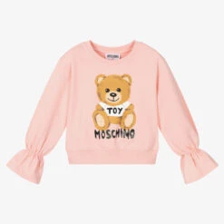 Moschino Kid-Teen Girls Pink Logo Sweatshirt