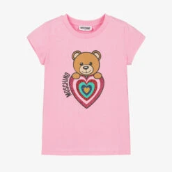 Moschino Kid-Teen Girls Pink Teddy Bear T-Shirt
