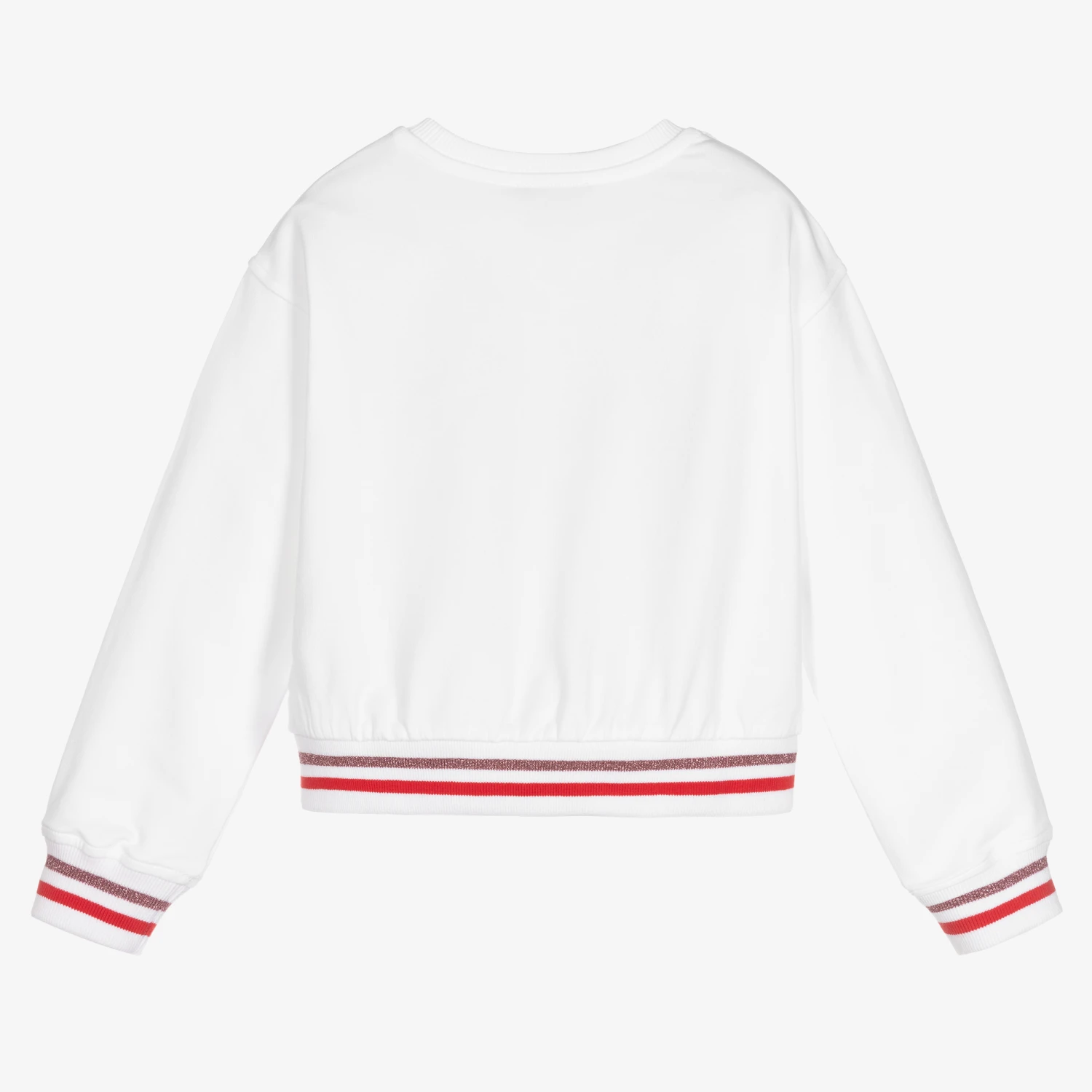 Moschino Kid-Teen Girls Teddy Logo Sweatshirt 3 Moschino Kid-Teen Girls Teddy Logo Sweatshirt - Image 3