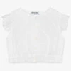 Moschino Kid-Teen Girls White Cotton Teddy Logo Blouse