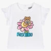 Moschino Baby Girls White Sequin Flower T-Shirt
