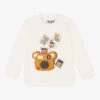 Moschino Baby Ivory Teddy Camera Sweatshirt