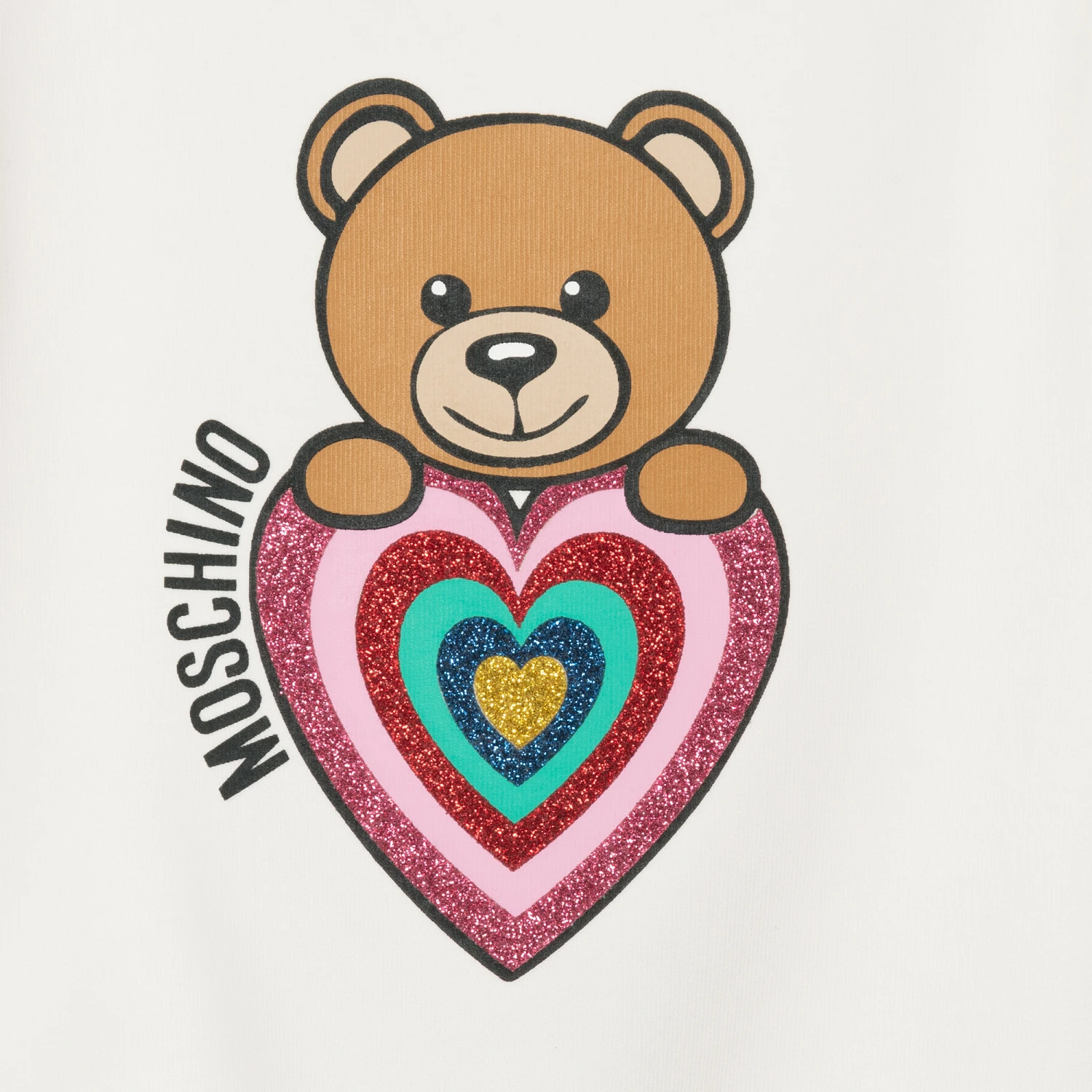 Moschino Baby Ivory Teddy Heart Sweatshirt 3 Moschino Baby Ivory Teddy Heart Sweatshirt - Image 3