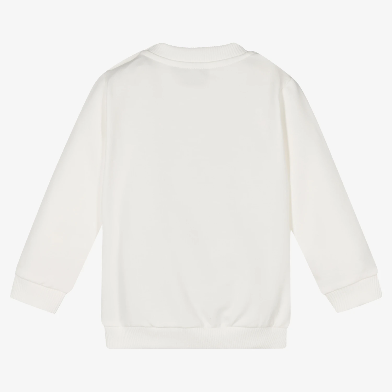 Moschino Baby Ivory Teddy Heart Sweatshirt 2 Moschino Baby Ivory Teddy Heart Sweatshirt - Image 2