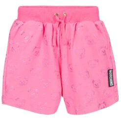 Moschino Kid-Teen Pink Cotton Jersey Shorts