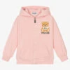 Moschino Kid-Teen Pink Cotton Zip-Up Top