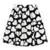 MSGM Black & White Hearts Skirt