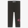 MSGM Girls Black Cotton Leggings