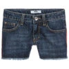 MSGM Girls Blue Denim Shorts
