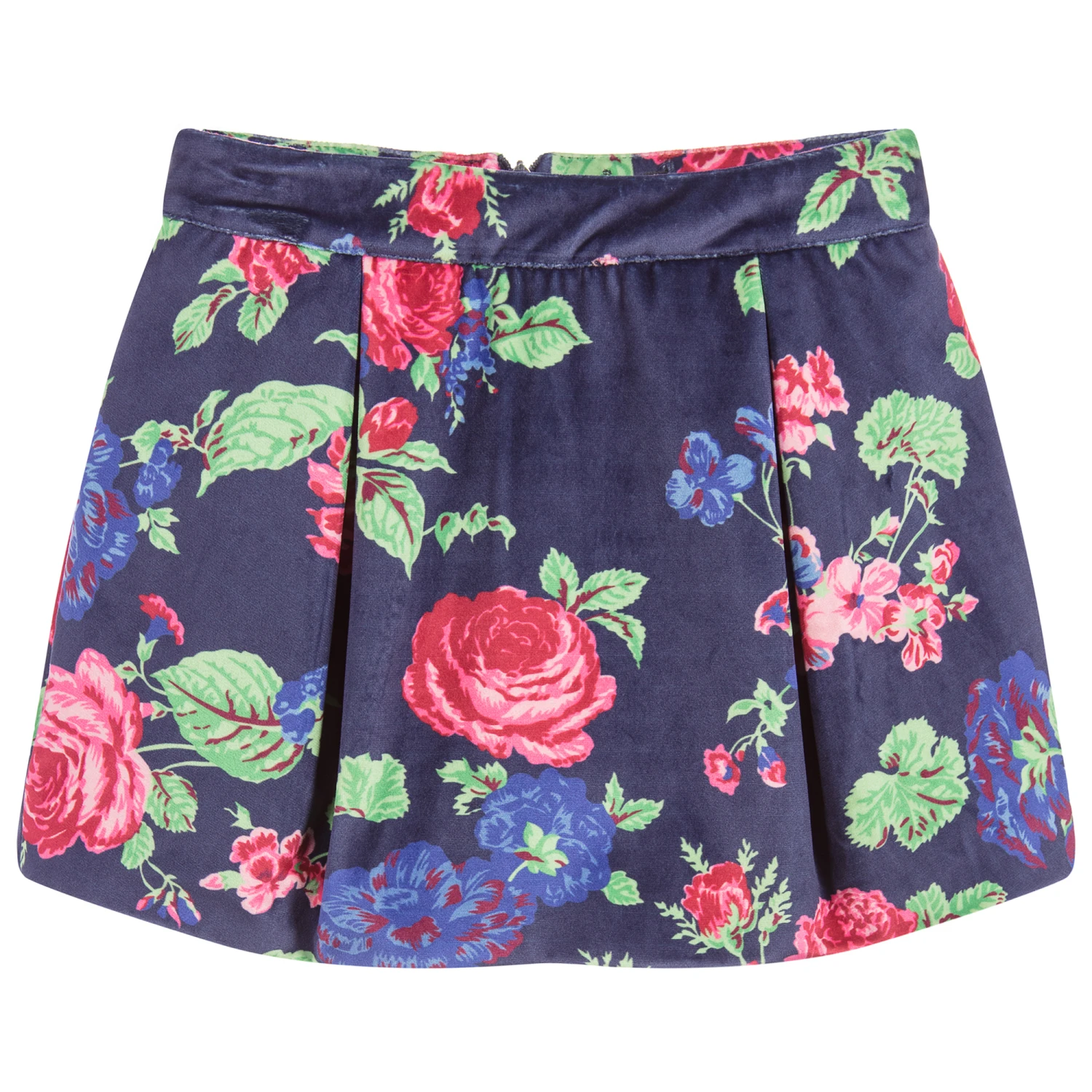 MSGM Girls Floral Velvet Skirt 1 MSGM Girls Floral Velvet Skirt