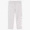 MSGM Girls Grey Cotton Leggings