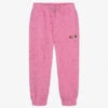 MSGM Girls Pink Cotton Terry Logo Joggers