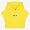 MSGM Girls Yellow Cropped Hoodie