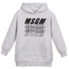 MSGM Grey Hooded Sweatshirt Dress