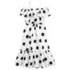 MSGM White & Black Cotton Dress