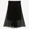 Naturino Girls Black Pleated Chiffon Trousers