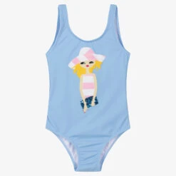 Nessi Byrd Girls Blue Swimsuit (UV50)