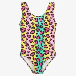 Nessi Byrd Girls Pink Hearts Swimsuit (UV50)
