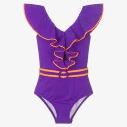 Nessi Byrd Girls Purple Swimsuit (UV50)