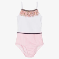 Nessi Byrd Pink & White Swimsuit (UV50)