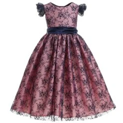 Nicki Macfarlane Pink & Blue Lace Dress