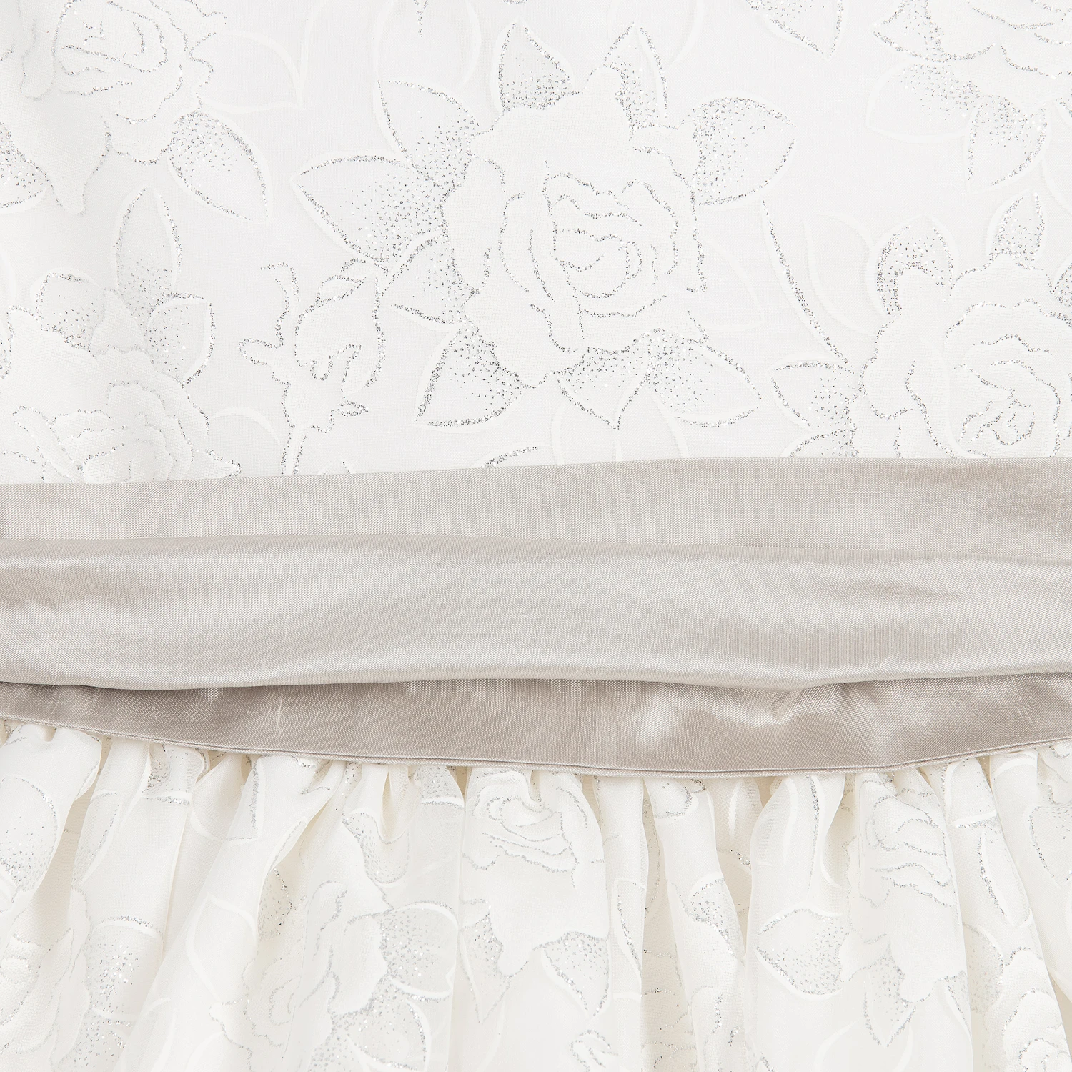 Nicki Macfarlane Silver Organza Dress & Silk Sash 5 Nicki Macfarlane Silver Organza Dress & Silk Sash - Image 5