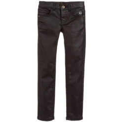 NIK&NIK Black Skinny Fit Coated Jeans