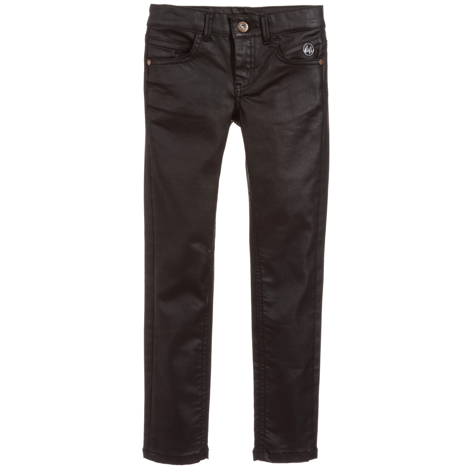 NIK&NIK Black Skinny Fit Coated Jeans 1 NIK&NIK Black Skinny Fit Coated Jeans