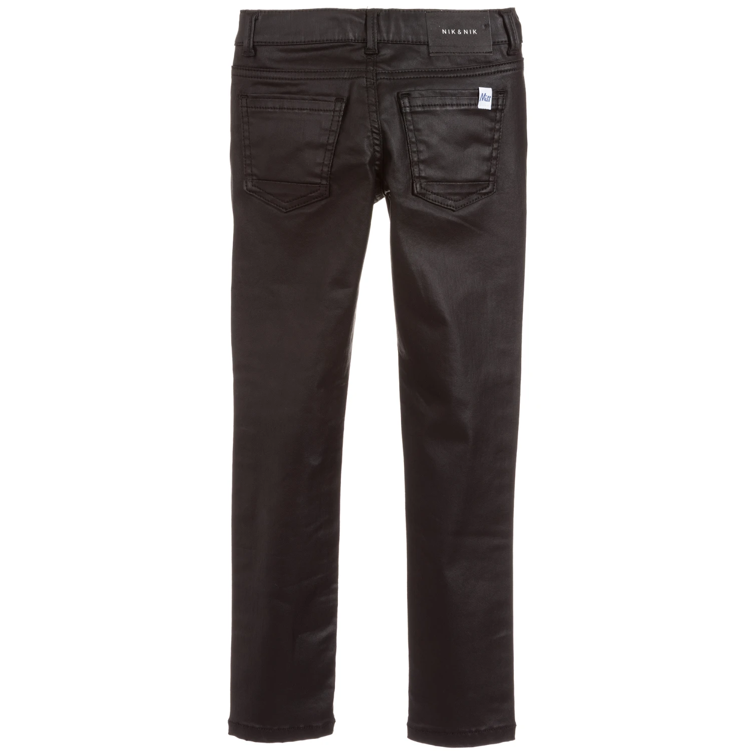NIK&NIK Black Skinny Fit Coated Jeans 3 NIK&NIK Black Skinny Fit Coated Jeans - Image 3