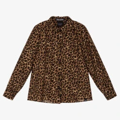 NIK&NIK Girls Brown Leopard Blouse