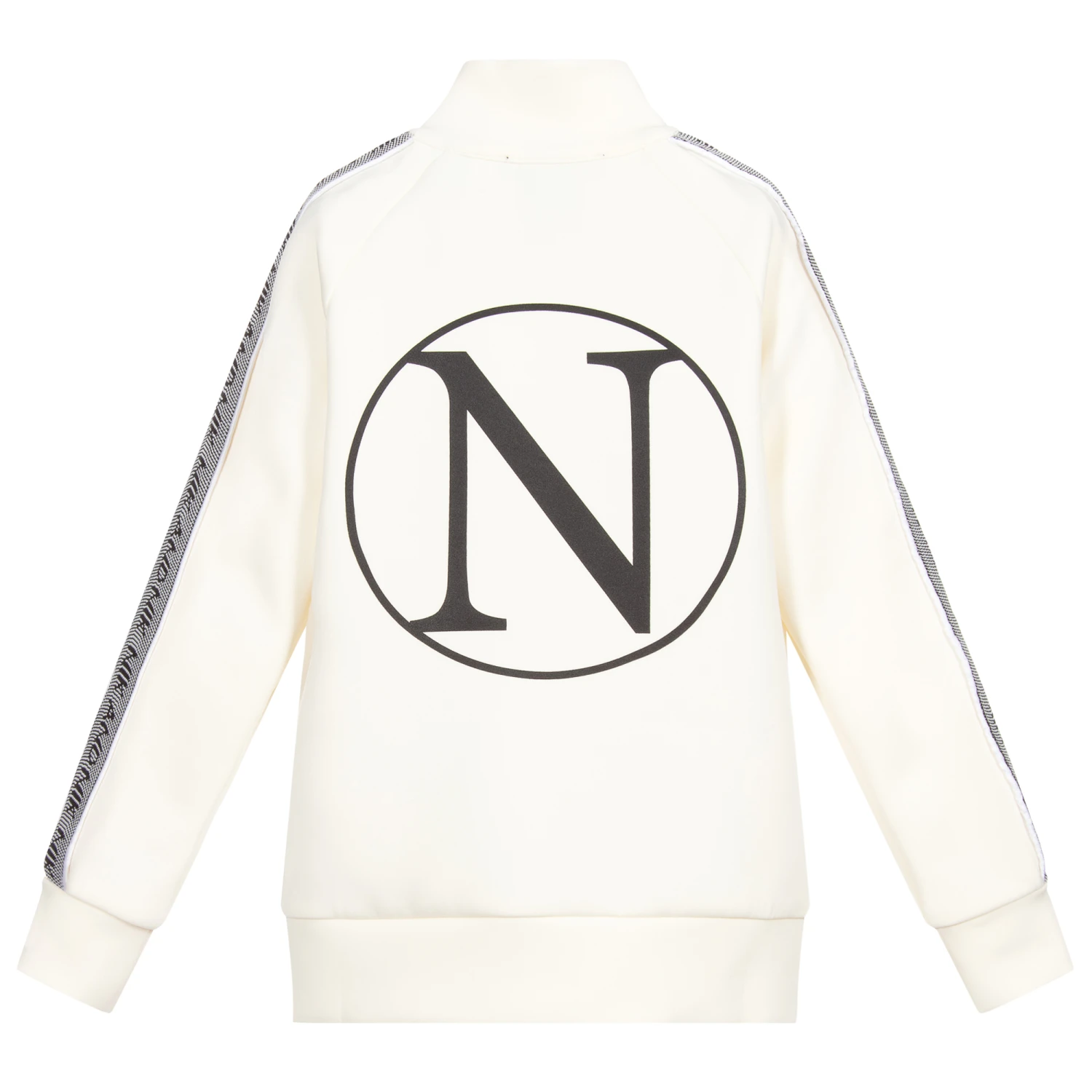 NIK&NIK Girls Ivory Logo Zip-Up Top 3 NIK&NIK Girls Ivory Logo Zip-Up Top - Image 3