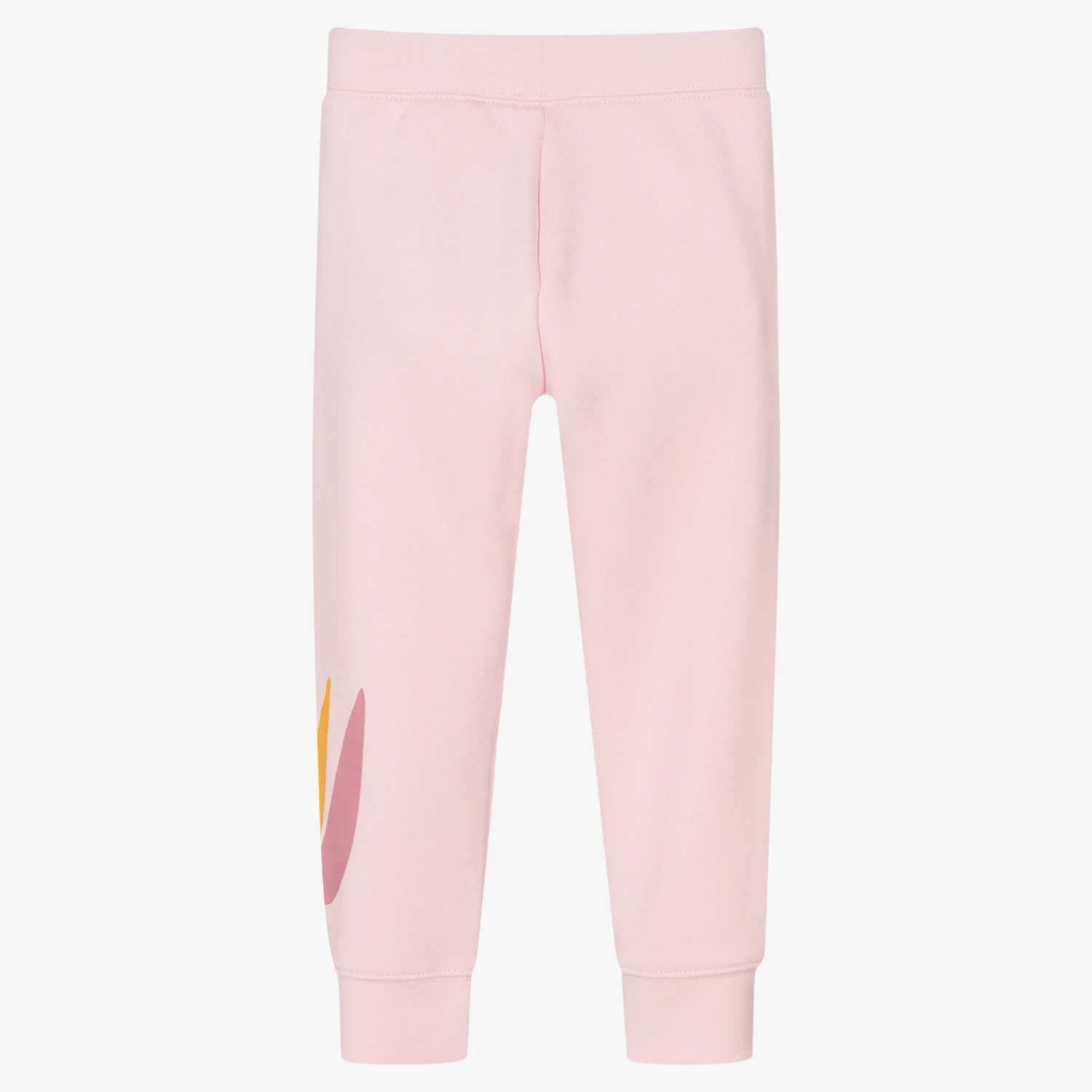 Nike Girls Pink Cotton Logo Joggers 2 Nike Girls Pink Cotton Logo Joggers - Image 2