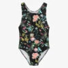 Olga Valentine Girls Black Swimsuit (UPF50+)