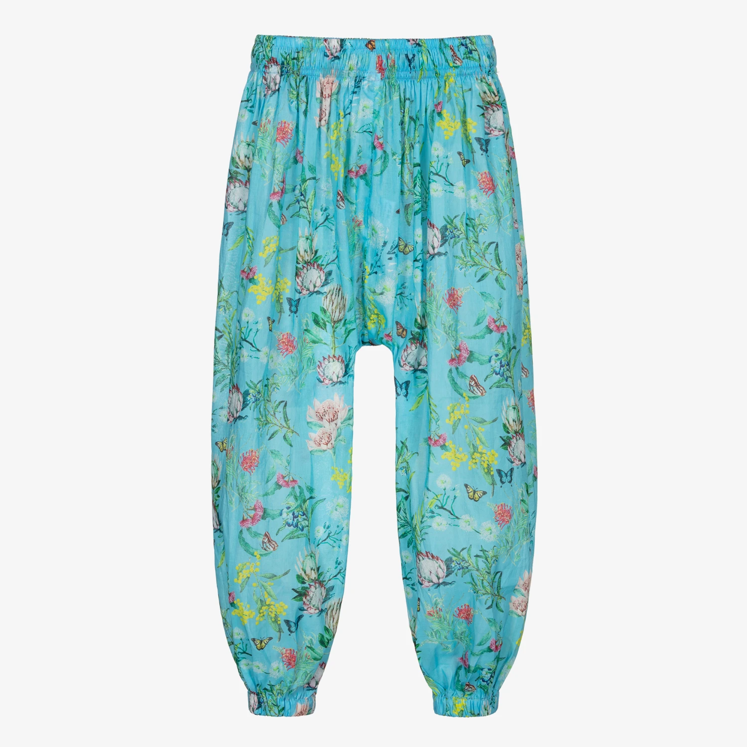 Olga Valentine Girls Blue Cotton Trousers 3 Olga Valentine Girls Blue Cotton Trousers - Image 3