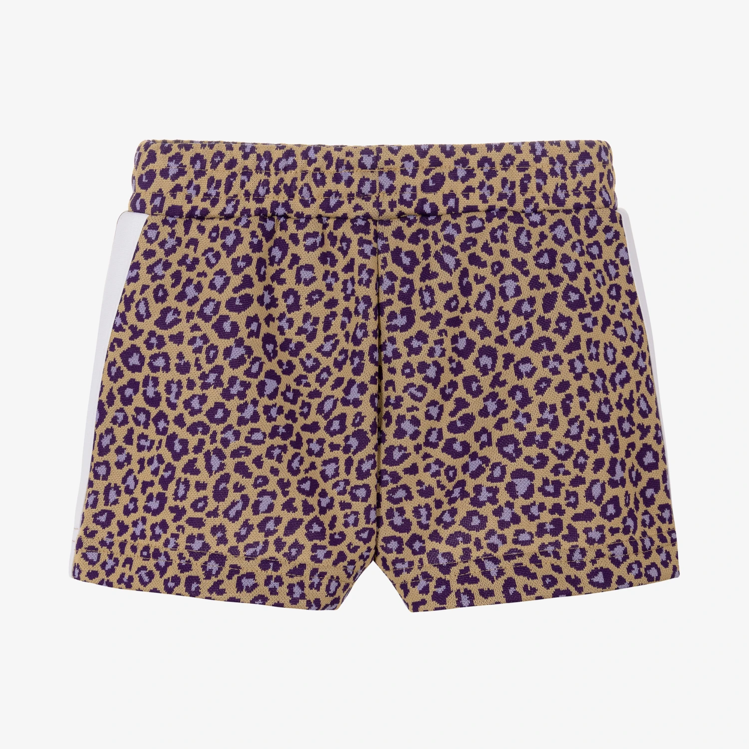 Palm Angels Girls Beige Leopard Print Shorts 2 Palm Angels Girls Beige Leopard Print Shorts - Image 2