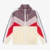 Palm Angels Girls Ivory Leopard Print Zip-Up Track Top