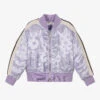 Palm Angels Girls Lilac Star Jacquard Track Top