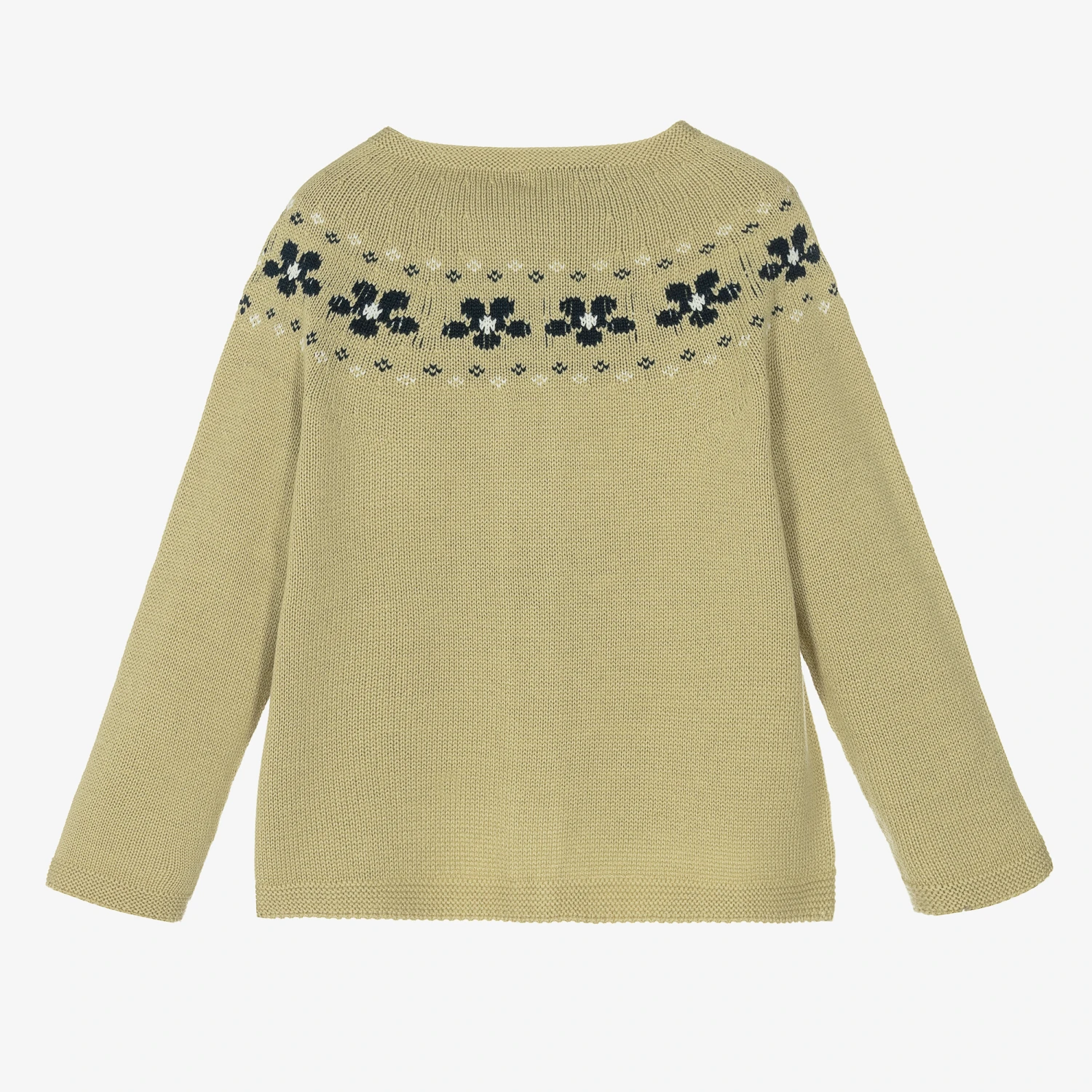 Paloma De La O Girls Green Knitted Cardigan 2 Paloma De La O Girls Green Knitted Cardigan - Image 2