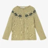 Paloma De La O Girls Green Knitted Cardigan
