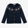 Paloma De La O Girls Navy Blue Cardigan