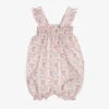 Paloma De La O Girls Pink Floral Dungarees