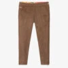 Pan Con Chocolate Brown Faux Suede Trousers