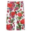 Pan Con Chocolate White & Red Floral Culottes